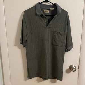 St. John's Bay Olive Polo Shirt with Gray Accents